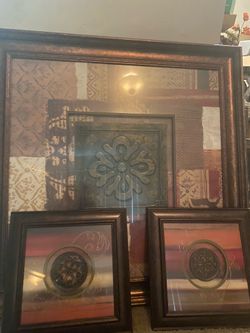 Moving sale‼️ Set of 3 Framed Wall Art Decor – $100