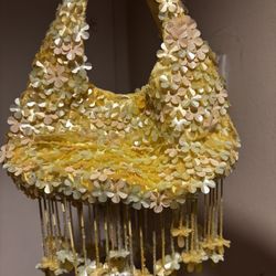 Pastel Handbag Demential Flowers Flower Handbag purse clutch viral beaded bag 