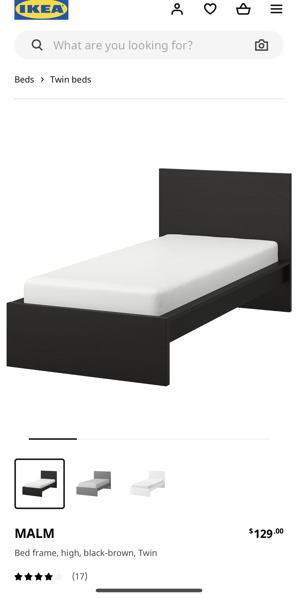 Twin malm bed from ikea