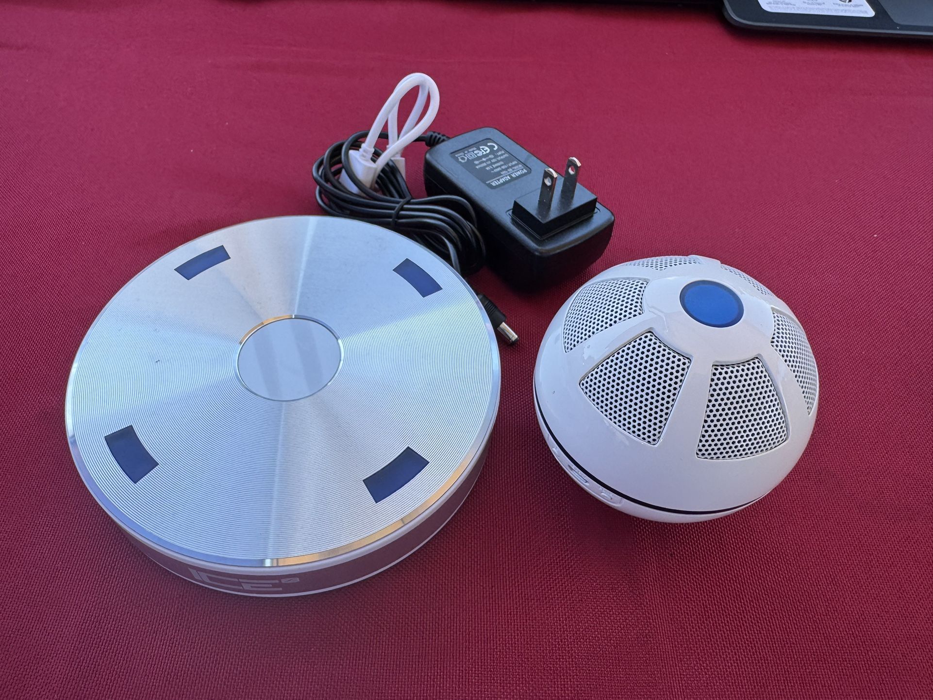 Ice Orb magnetic levitating Bluetooth speaker.