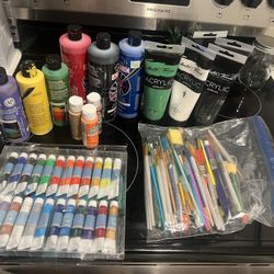 paint and brushes 