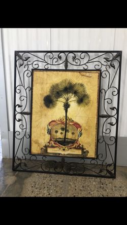 Canvas Picture , iron picture frame, metal art work