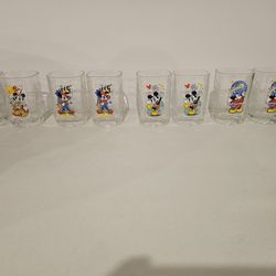 Set Of 8 Disney Mickey Collector Cups 