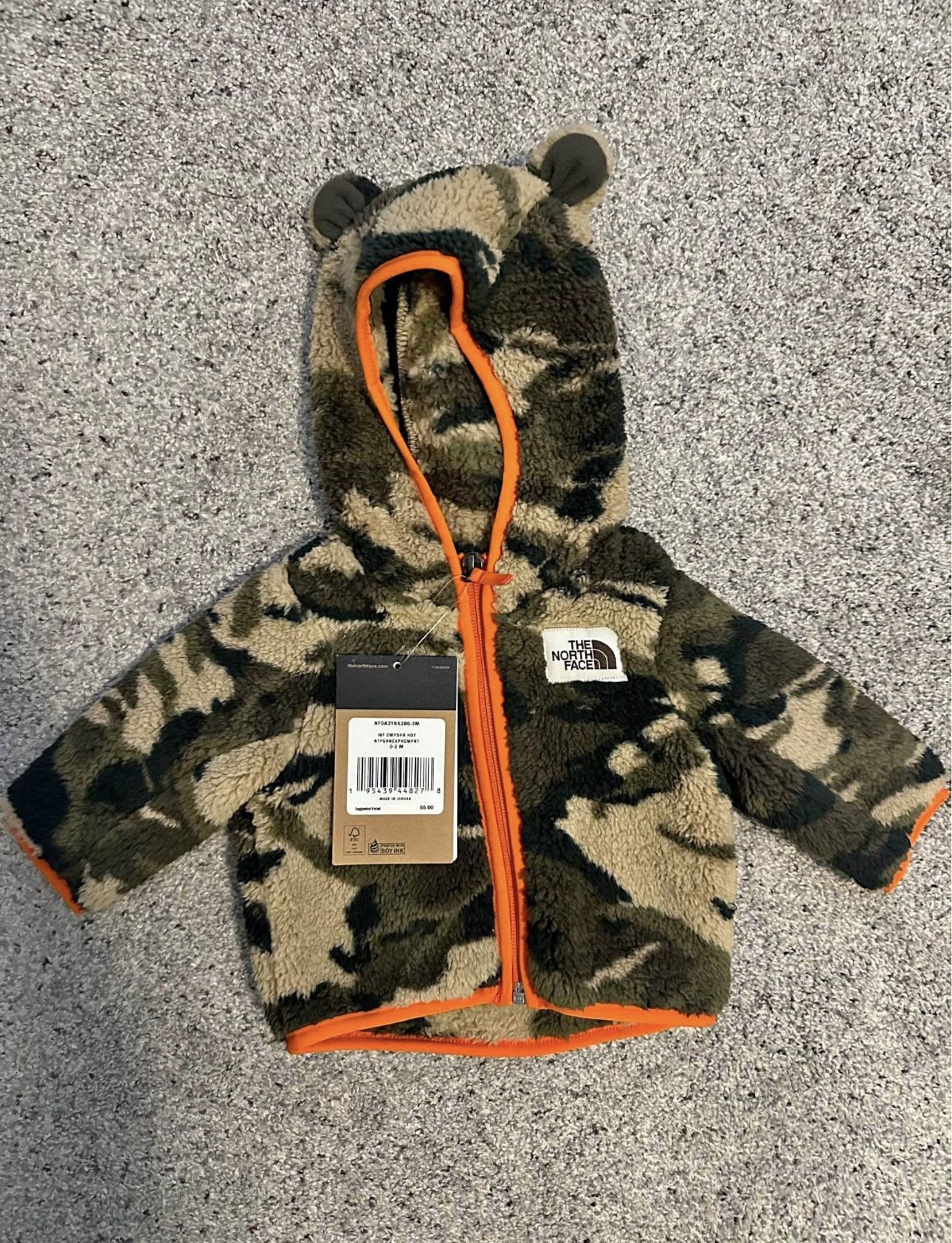 Baby Boy Northface Fleece 0-3 Months 
