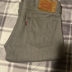 Levi’s Grey 501s Size 34 By 30