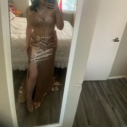Rose Gold Prom Dress