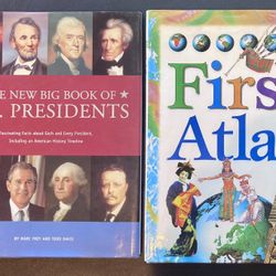Large Educational Picture Books Oversized US Presidents World Atlas