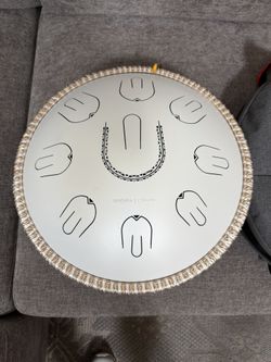 MOOZICA Steel Tongue Drum, 14" Portable Amara Scale Handpan