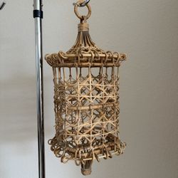 Boho Wicker Rattan Hanging Lantern Decor