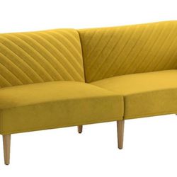 Gold Velvet Sofa Bed - New In Box