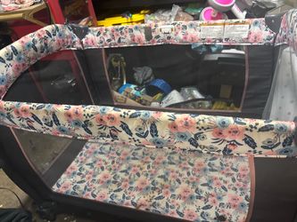 Pink playpen