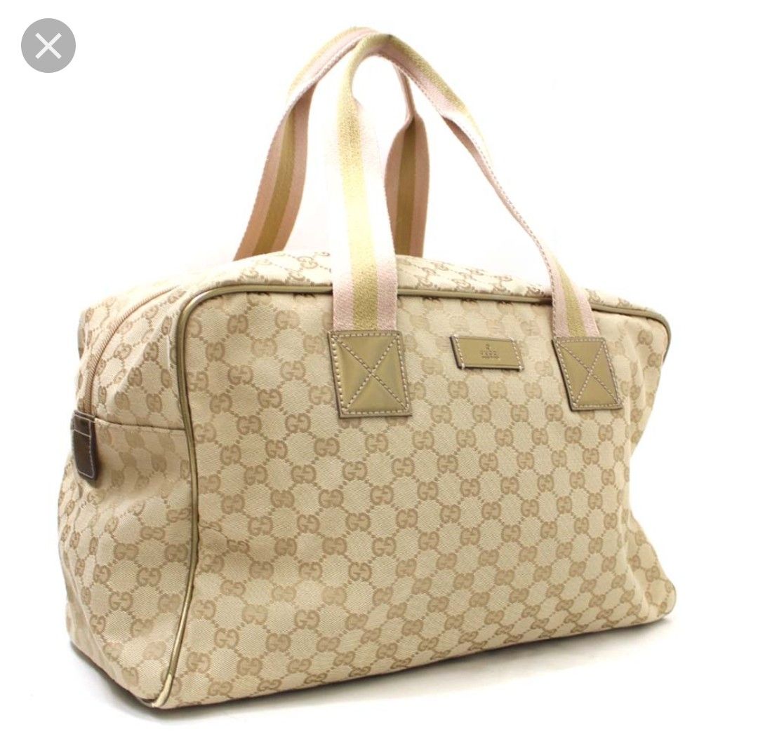 GUCCI Mini Boston Sherry GG Tote Bag GG canvas/leather