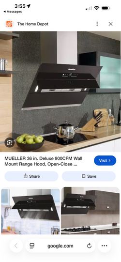 Wall mount range hood 36”
