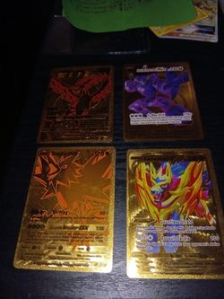 Gold Foil Pokémon Cards Lot of 4