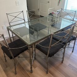Glass Table With Chairs And Wine Rack