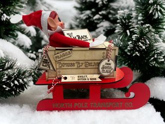 Elf On The Shelf Personalized Delivery Sleigh
