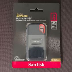 NEW SanDisk Extreme 2TB Portable SSD - USB-C NVMe (1050 MB/s) Sealed