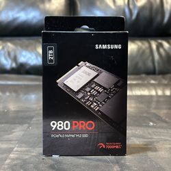 Samsung 980 PRO 2 TB Gen 4 m.2 2280 NVMe 7K MB read SSD for laptop desktop or compatible devices 