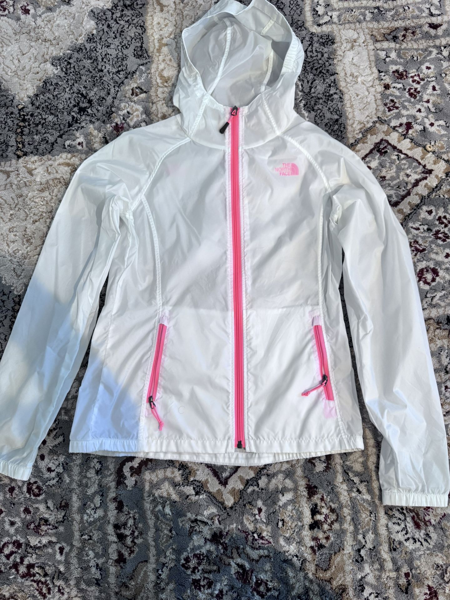Women’s white and pink north face jacket. Original Price 120$