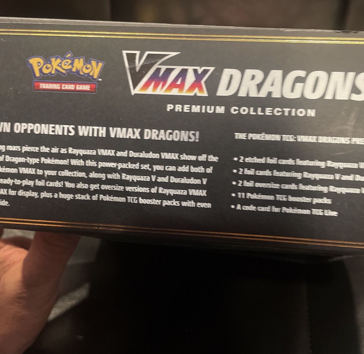 Pokémon TCG Reprints Rayquaza In VMAX Dragons Premium Collection