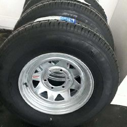 New trailer tires or wheels. Available 25/7