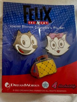 Felix The Cat Kitty Kat Limited Edition Pin Set 2023 DreamWorks Rocketship New