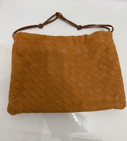 Bottega Veneta Intrecciato Suede Shoulder Bag