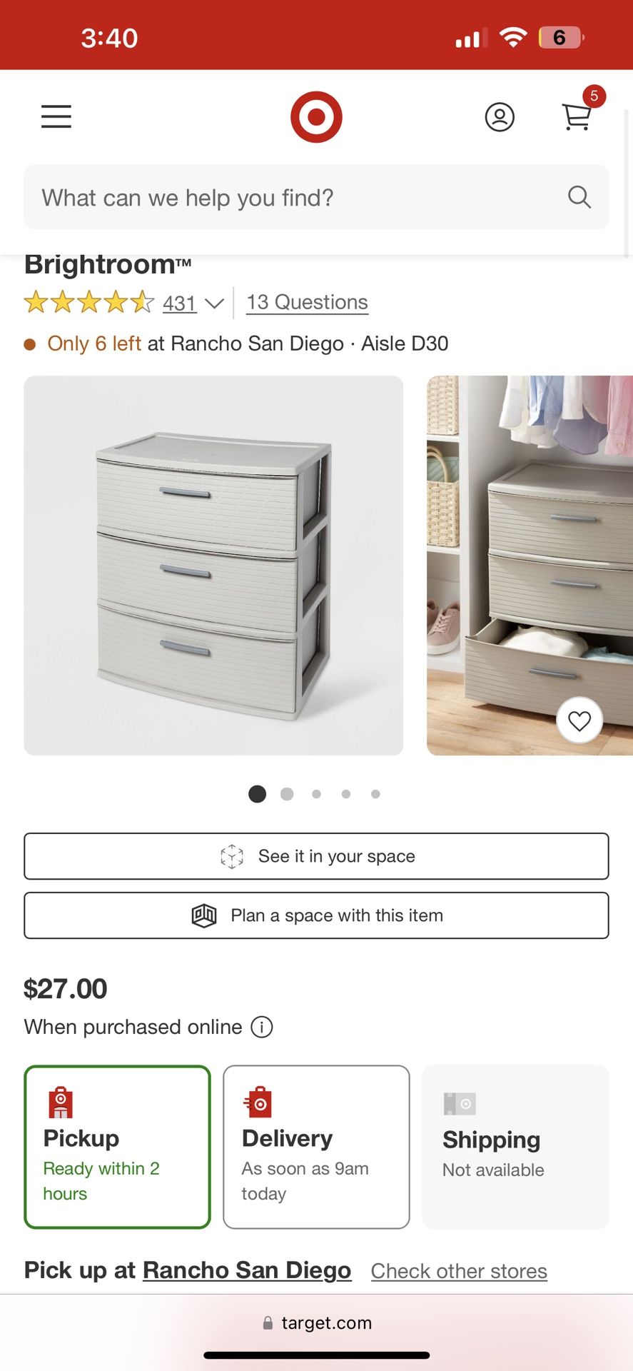 3 Drawer Plastic Storage Container From Target 