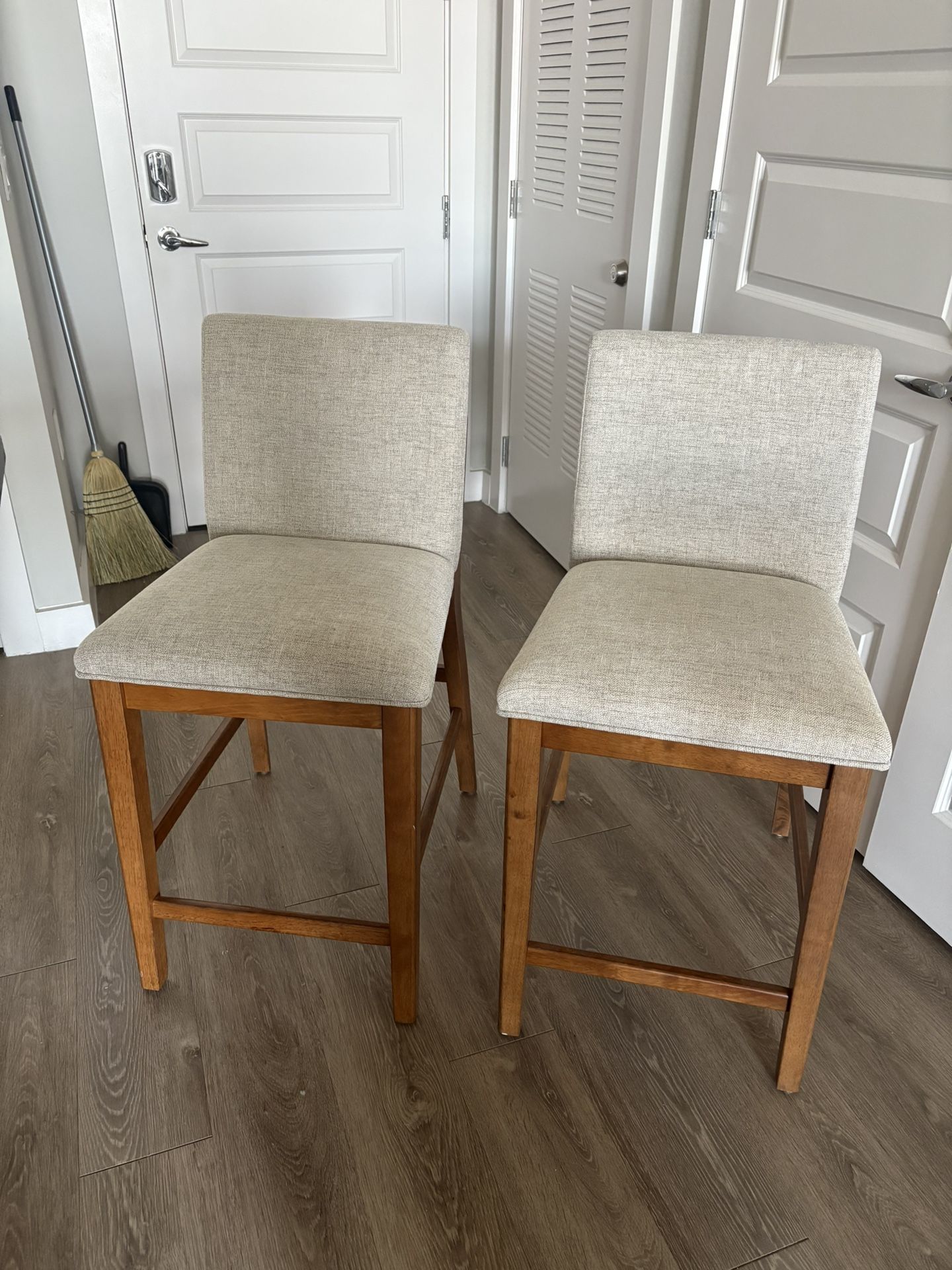 Counter Height Mid-Century Bar Stools (3)