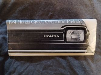 Vintage brochure for the 1981 Honda Accord, Civic, and Prelude
