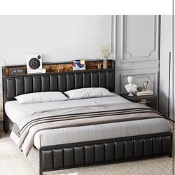 King Size Bed Frame With Storage