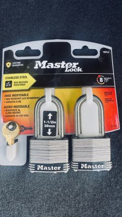 Master Lock Stainless Steel Padlocks 2-Pack Keyed Alike