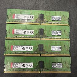 32GB (4x8GB) Kingston Server RAM – DDR4 2400 ECC Registered