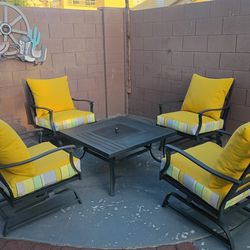5piece metal patio set