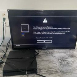 Samsung Tv With PS4, Cords, And Controller