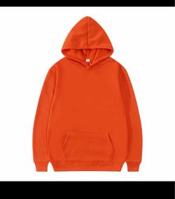 orange pullover hoodie sweatshirt