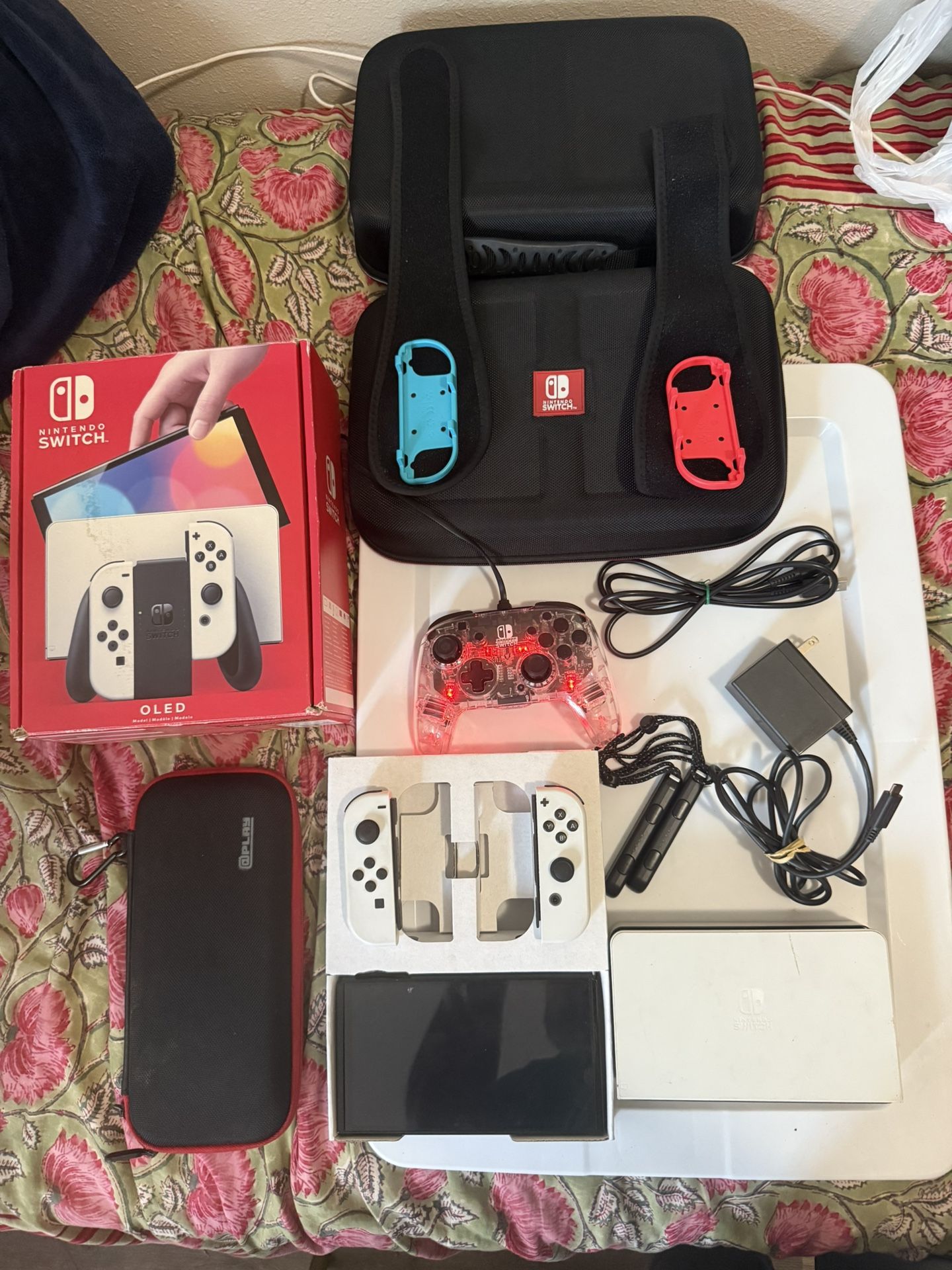Nintendo Switch OLED Free Case/Travel Bag/Controller/Box