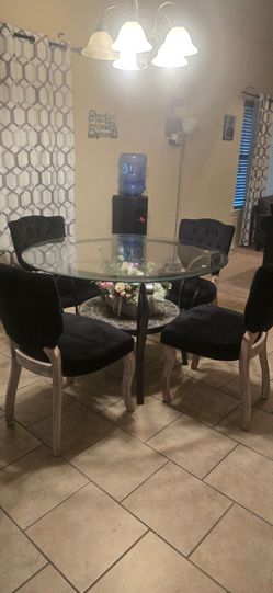 Dining table and chairs