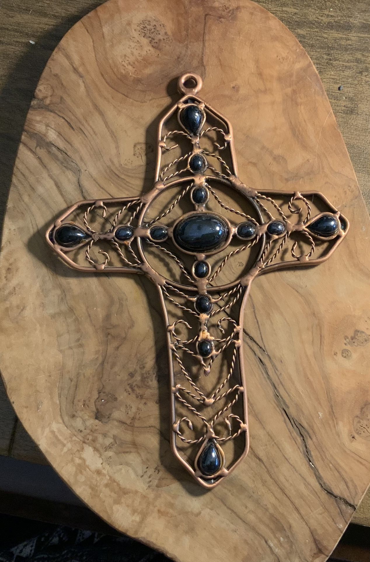 Cabochon And Copper Cross