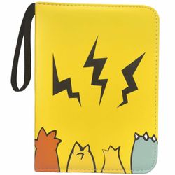 NEW - Trading Card Binder with Zipper, 4 Pocket Album Holds 400 Cards w/ 50 Sleeves, PU Leather Case,  Trading Card, Sports cards, Football, baseball,