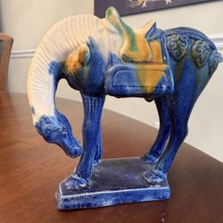 Ceramic Tang Warrior Horse Statues