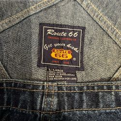 Vintage Route 66 Dungaree Shortalls