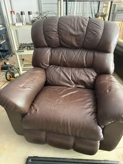 Brown Leather Recliner Chair