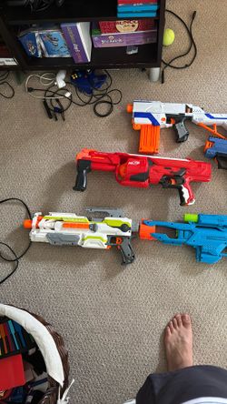 $10 Each For The Need Guns And $79 For All (No Darts Except For The Blue Rival Guns)