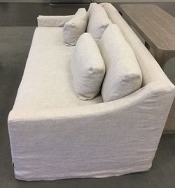 Restoration Hardware Belgian Linen Couch 8ft
