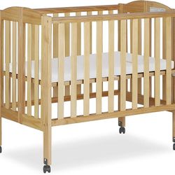 Dream On Me 2 in 1 Portable Folding Stationary Side Crib