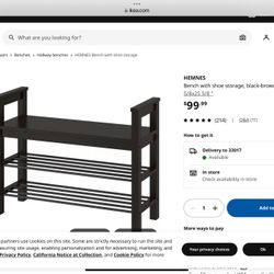 Ikea Shoe Bench/Rack Hemnes
