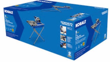 Kobalt 9-Amp 7-in Folding Head Wet Sliding Table Tile Saw with Stand (Item #(contact info removed)).
