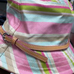 Coach Hat With Leather Trim Belt 30.00 Never Worn
