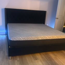 KING SIZE BED MATTRESS/ FRAME